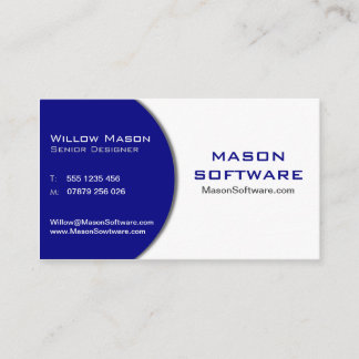 Business Card für dunkle blaue und weiße Technolog Visitenkarte