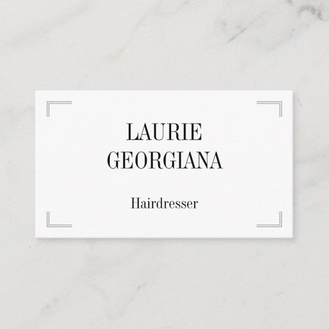 Business Card für einfache und saubere Friseure Visitenkarte (Vorderseite)