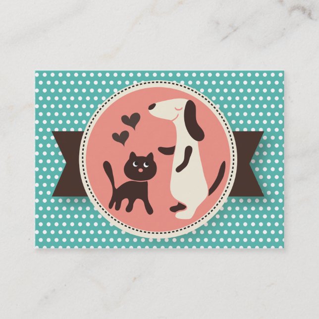 Business Card für Heimtiere - personalisierbar Visitenkarte (Vorderseite)