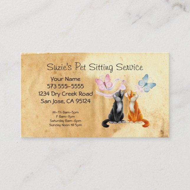 Business Card für Heimtiere Terminkarte (Vorderseite)
