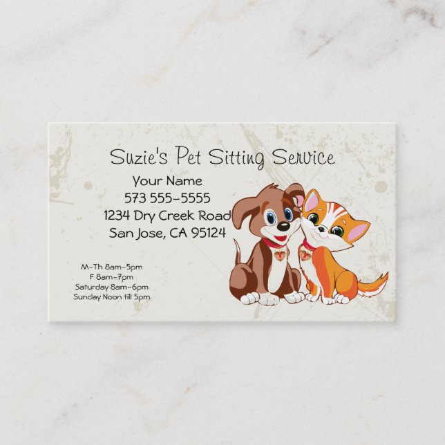 Business Card für Heimtiere Terminkarte (Vorderseite)