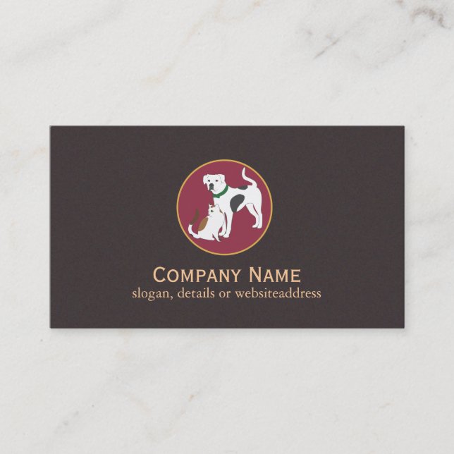 Business Card für Heimtiere Visitenkarte (Vorderseite)