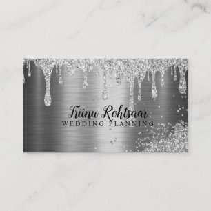 Business Card für Hochzeiten im Glitzer Visitenkarte