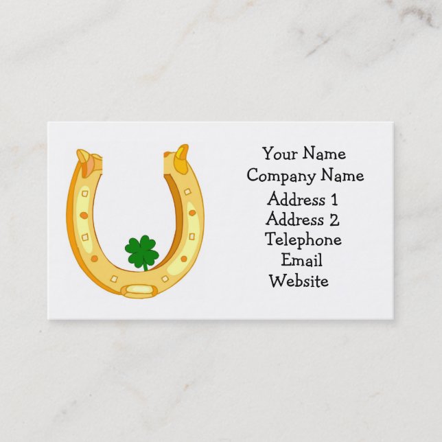 Business Card für Hufeisendesign Visitenkarte (Vorderseite)