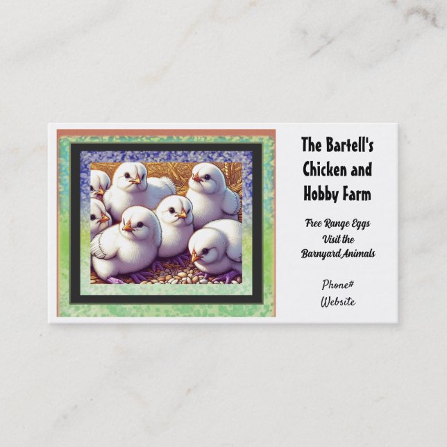 Business Card für Hühner und Hobby Visitenkarte (Vorderseite)