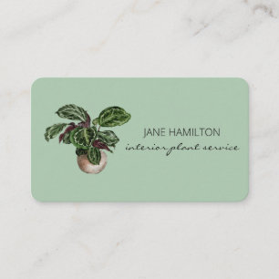 Business Card für Interior Design Pflanzen Service Visitenkarte