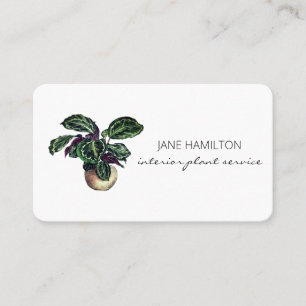 Business Card für Interior Design Pflanzen Service Visitenkarte