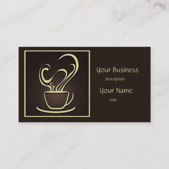 Business Card für Kaffee 2 Visitenkarte (Vorderseite)