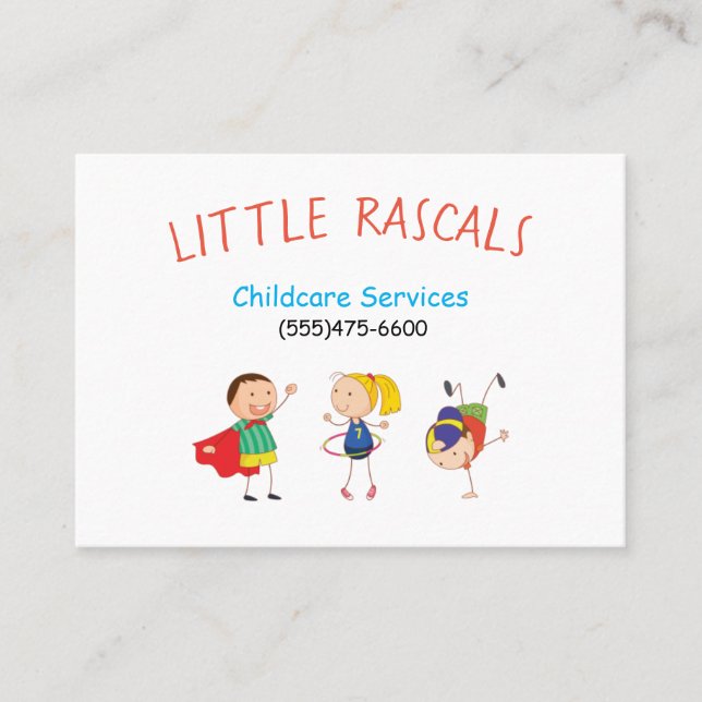 Business Card für Kindertagesstätten Visitenkarte (Vorderseite)