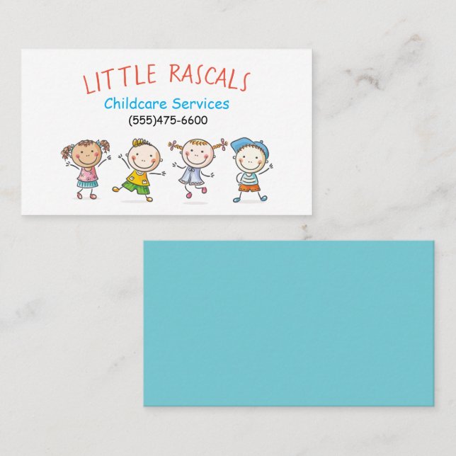 Business Card für Kindertagesstätten Visitenkarte (Vorne/Hinten)