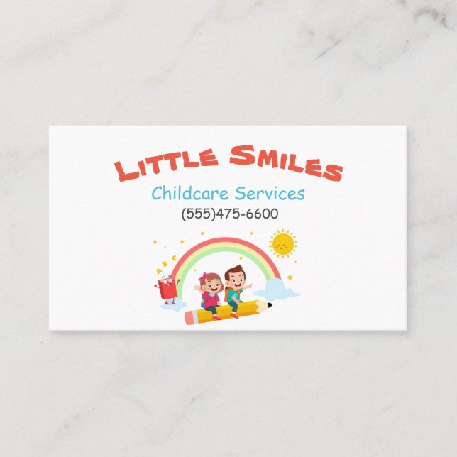 Business Card für Kindertagesstätten Visitenkarte (Vorderseite)