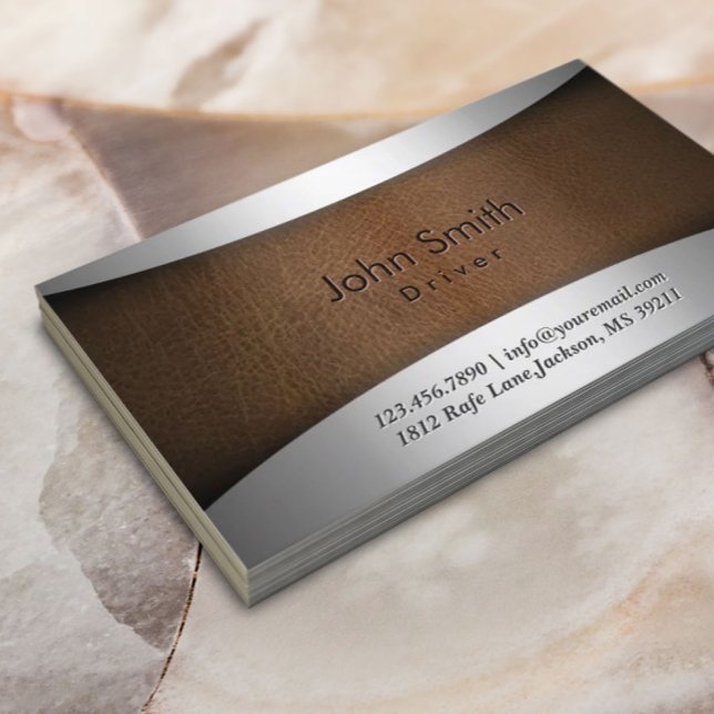 Business Card für Klasse-Stahl- und Ledertreiber Visitenkarte (Von Creator hochgeladen)