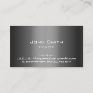 Business Card für klassische dunkelgraue Metallpa Visitenkarte