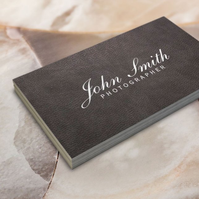 Business Card für klassische Dunkellederfotografen Visitenkarte (Von Creator hochgeladen)