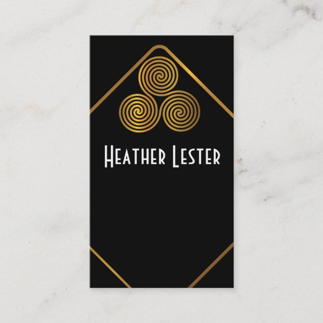 Business Card für klassische Gold-Logos Visitenkarte (Vorderseite)