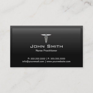 Business Card für Krankenpfleger mit schwarzer Gre Visitenkarte