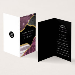 Business Card für lila und goldene Leinenstoffe Visitenkarten