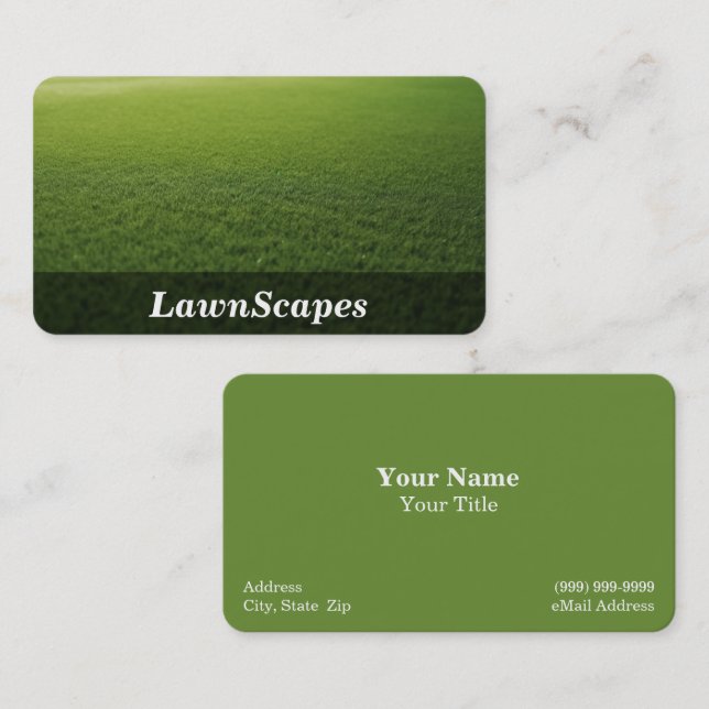 Business Card für Mäher- und Lawn Care Services Visitenkarte (Vorne/Hinten)