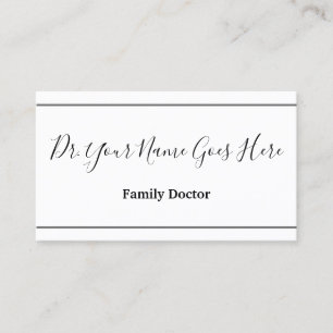 Business Card für Minimalistische Ärzte und Basisä Visitenkarte