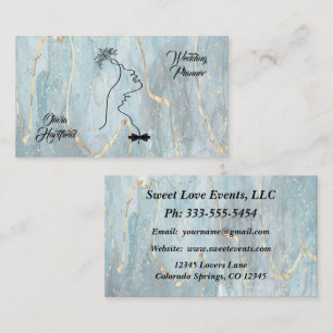 Business Card für Minimalistische Glitzer-Hochzeit Visitenkarte