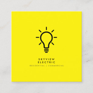 Business Card für moderne Elektrodienstleistungen Quadratische Visitenkarte