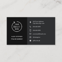 Business Card für moderne Social Media Icons