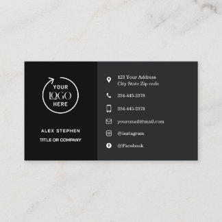 Business Card für moderne Social Media Icons Visitenkarte