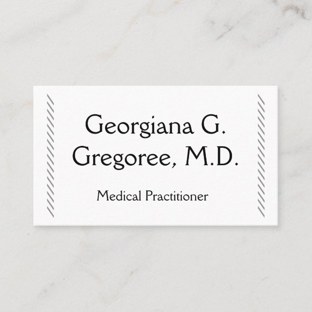 Business Card für moderne und Schlichte Ärzte Visitenkarte (Vorderseite)