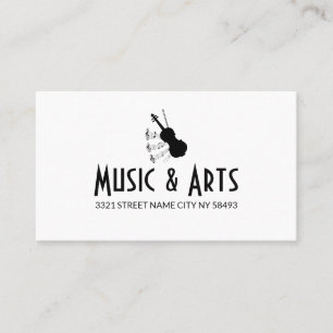 Business Card für Music Studio Instructor Visitenkarte