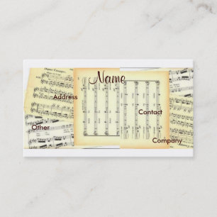 Business Card für Musiklehrer - individuell anpas Visitenkarte
