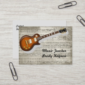 Business Card für Musiklehrer Visitenkarte