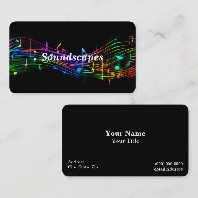 Business Card für Musikunterricht Visitenkarte (Vorne/Hinten)