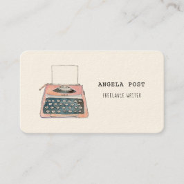 Business Card für niedlich rosa Retro-Schreibmasch Visitenkarte