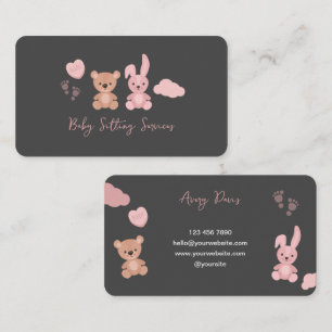 Business Card für niedliche Kindersitzdienste Visitenkarte