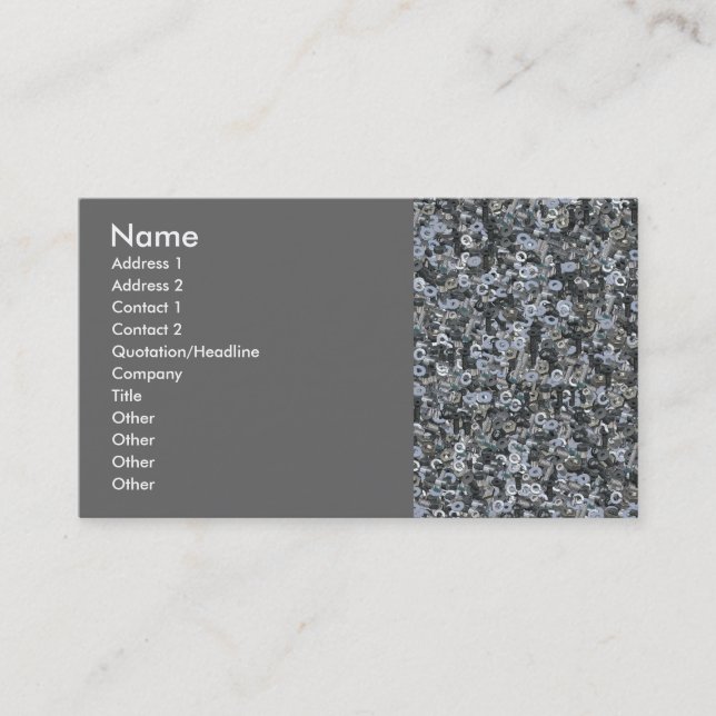 Business Card für Nuts und Bolzen Visitenkarte (Vorderseite)