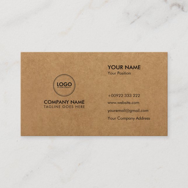 Business Card für Premium Craft Visitenkarte (Vorderseite)