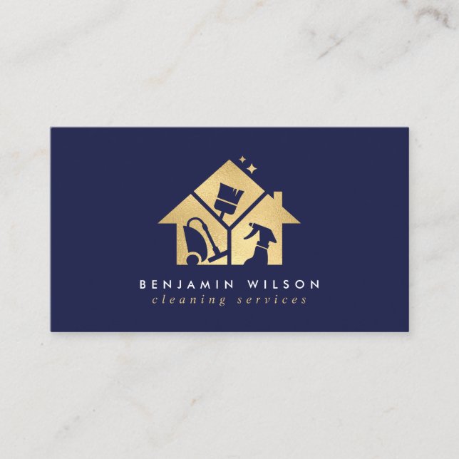 Business Card für Reinigungsdienste Visitenkarte (Vorderseite)