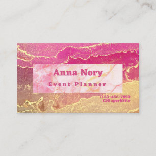 Business Card für Rosa- und Gold-Events Visitenkarte