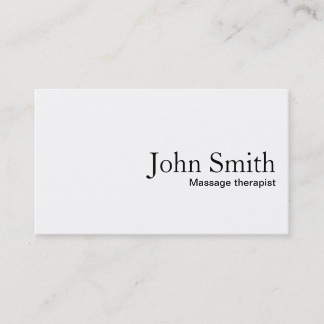 Business Card für schlichte Massage Visitenkarte (Vorderseite)