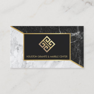 Business Card für Schwarz-Weiß-Marmor Visitenkarte