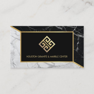 Business Card für Schwarz-Weiß-Marmor Visitenkarte