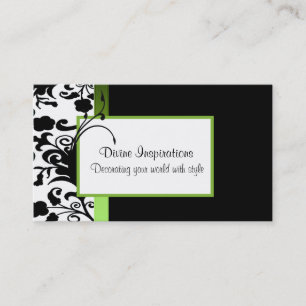 Business Card für Schwarz, Weiß und Grün Visitenkarte
