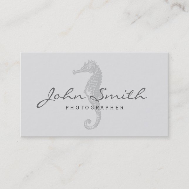 Business Card für Seepferd-Fotografen Visitenkarte (Vorderseite)