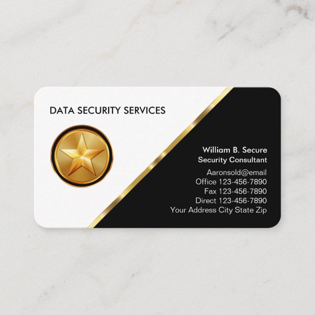 Business Card für Sicherheitsdienste Visitenkarte (Vorderseite)