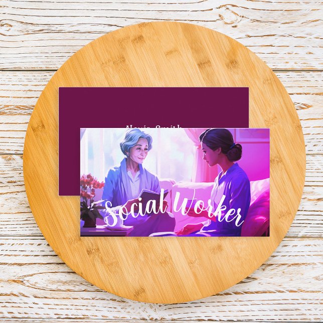 Business Card für Sozialarbeiter Visitenkarte (Von Creator hochgeladen)