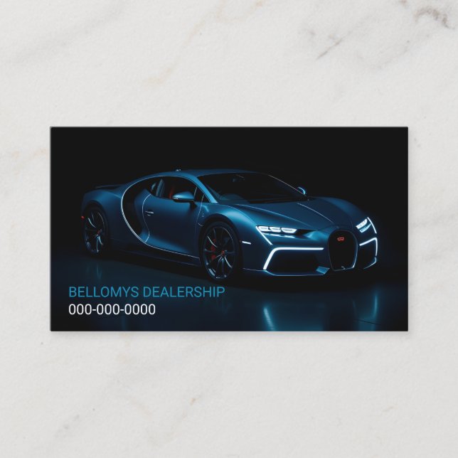 Business Card für Sportwagen Visitenkarte (Vorderseite)