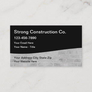 Business Card für Strong Construction Services Visitenkarte