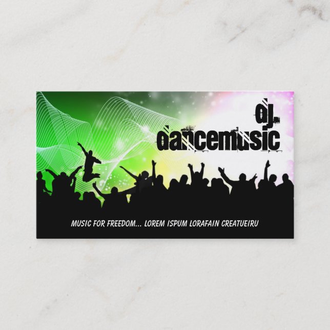 Business Card für Tanz Visitenkarte (Vorderseite)