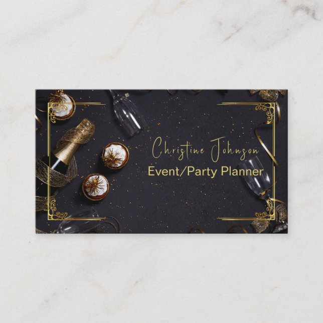 Business Card für Veranstaltungen und Party Visitenkarte (Vorderseite)