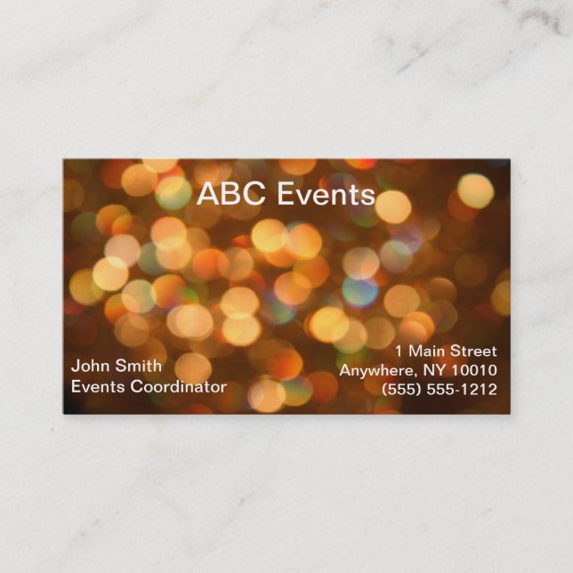 Business Card für Veranstaltungen Visitenkarte (Vorderseite)